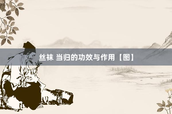 丝袜 当归的功效与作用【图】